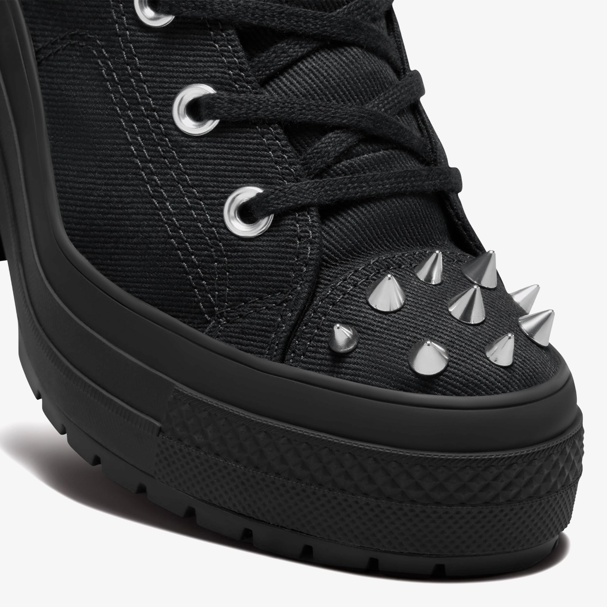 Converse Chuck 70 De Luxe Heel Studded Kadın Siyah Platform Sneaker