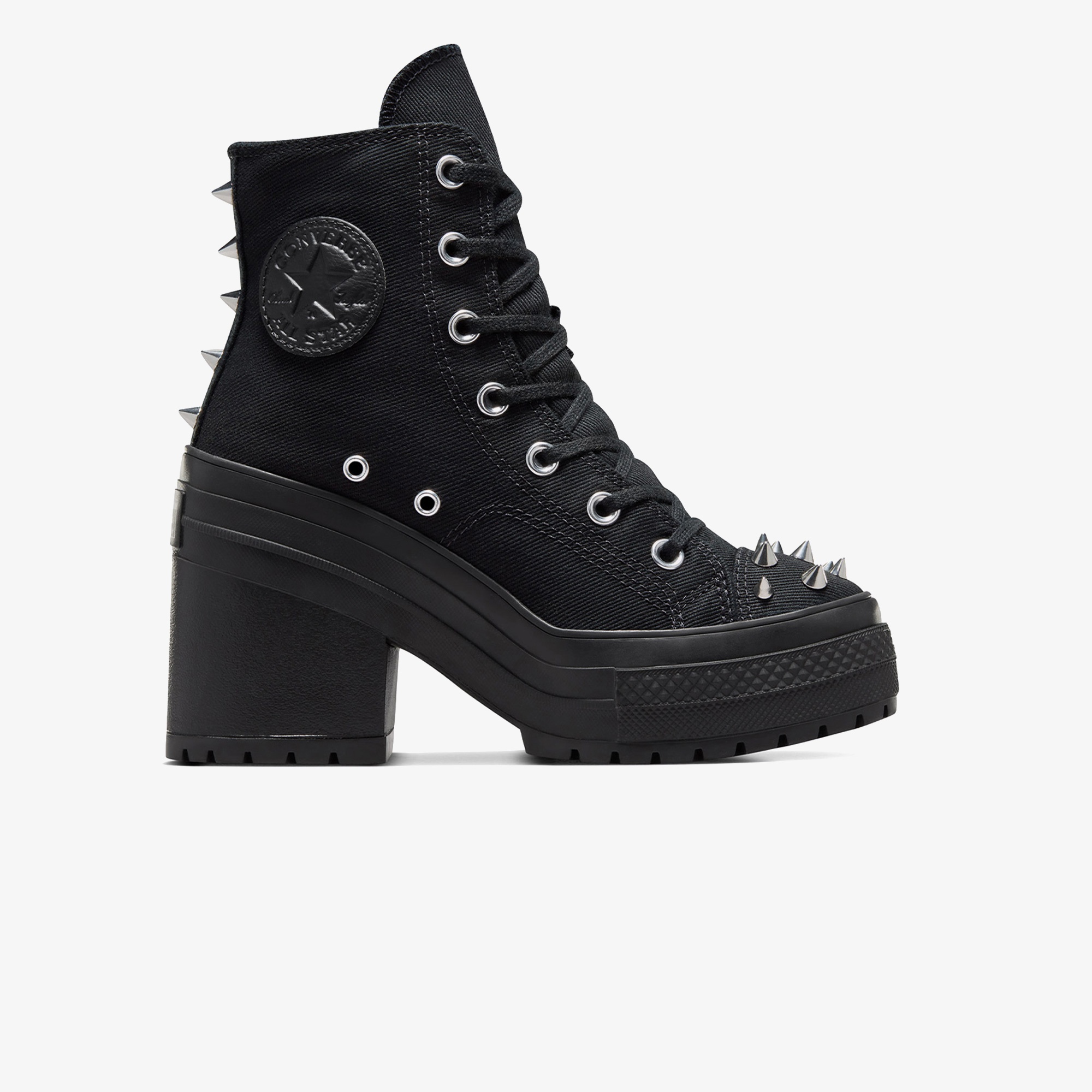 Converse Chuck 70 De Luxe Heel Studded Kadın Siyah Platform Sneaker