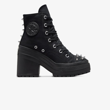  Converse Chuck 70 De Luxe Heel Studded Kadın Siyah Platform Sneaker