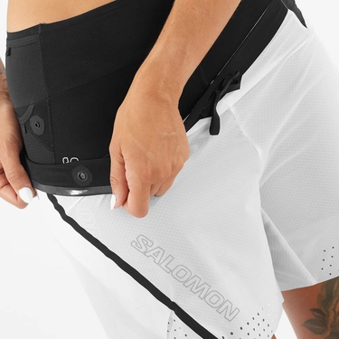  Salomon S/lab Speed 2in1 Short Kadın Beyaz Koşu Şortu