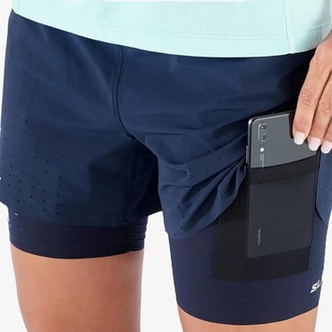  Salomon S/LAB Ultra 2IN1 Kadın Lacivert Koşu Şortu