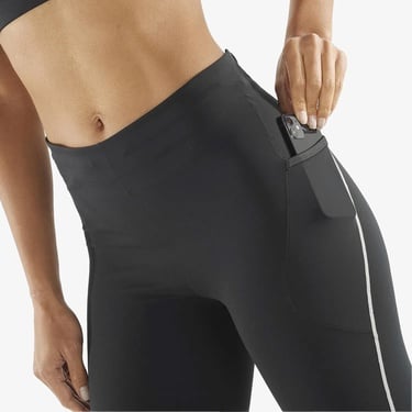  Salomon Sense Stow Tights Kadın Siyah Koşu Taytı