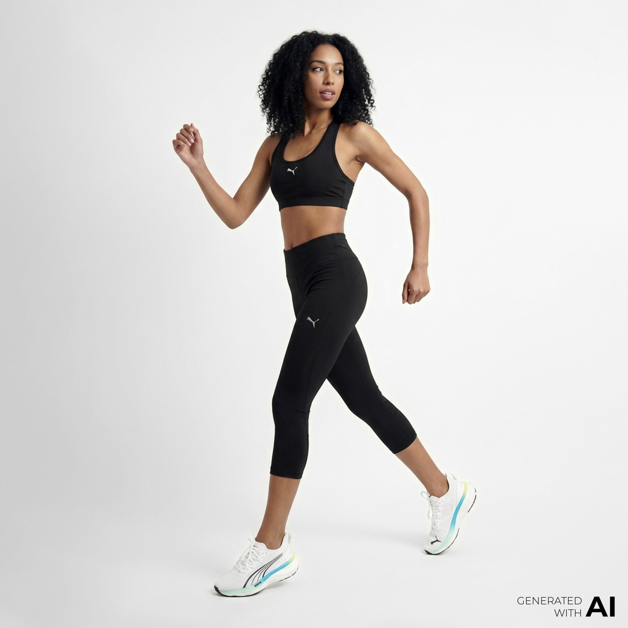 Puma Run Favorite 3/4 Kadın Siyah Koşu Taytı