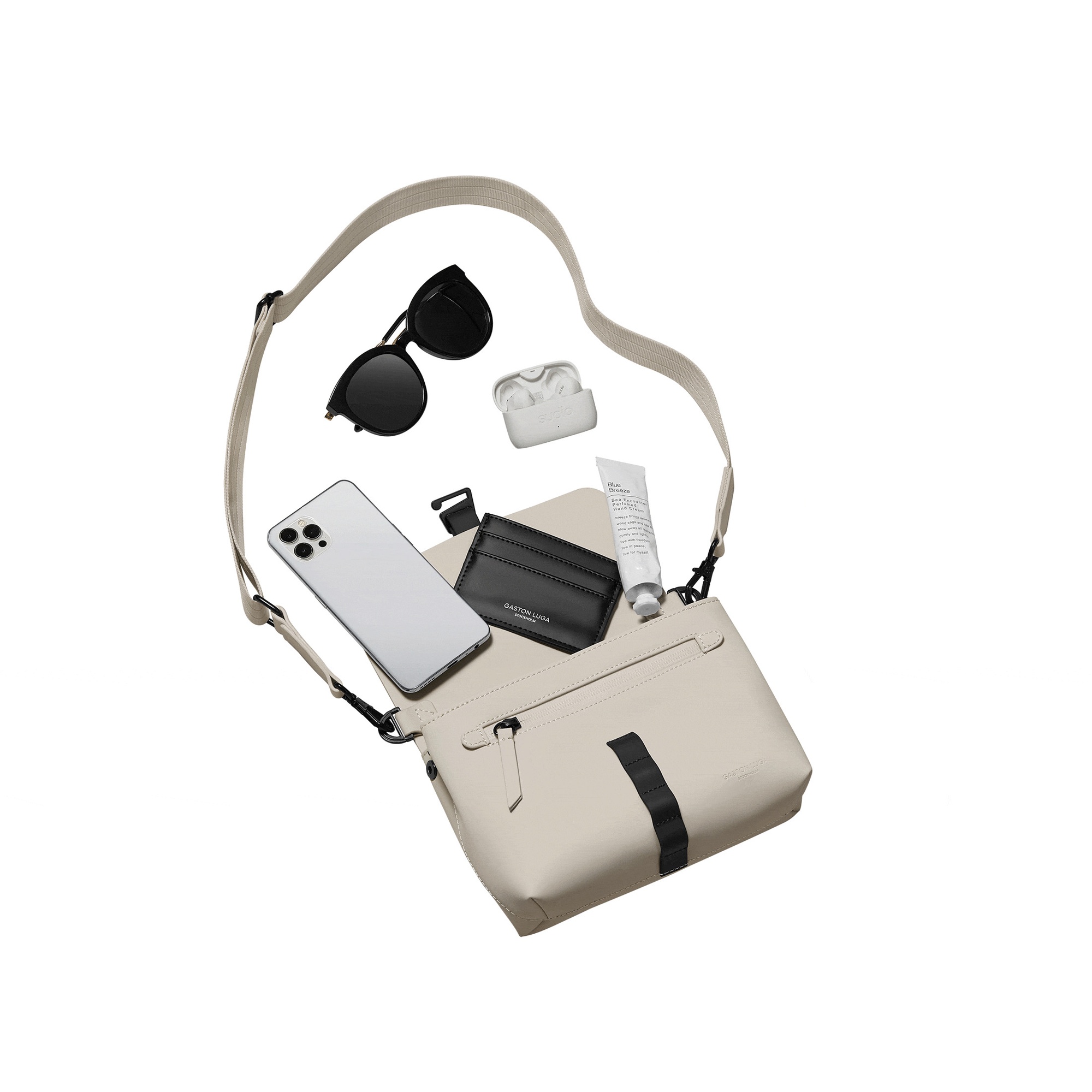 Gaston Luga Spläsh Crossbody Bag - Cloud Cream