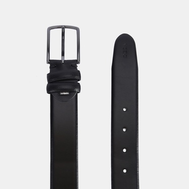  Erkek Siyah Deri Klasik Kemer