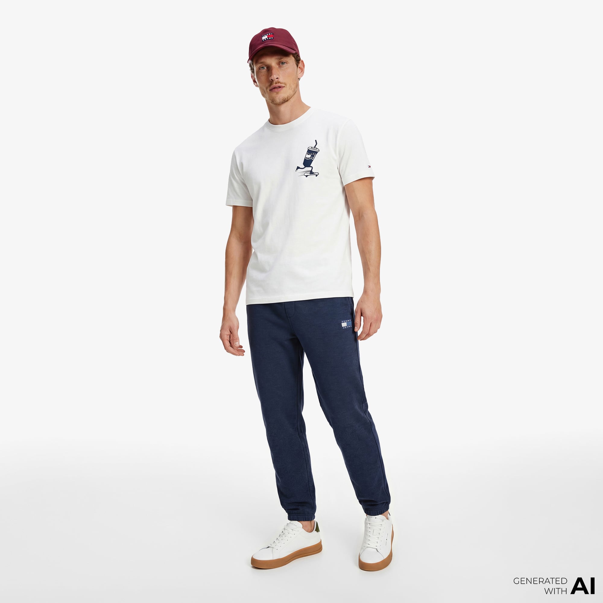  Tommy Hilfiger Badge Erkek Lacivert Eşofman Altı