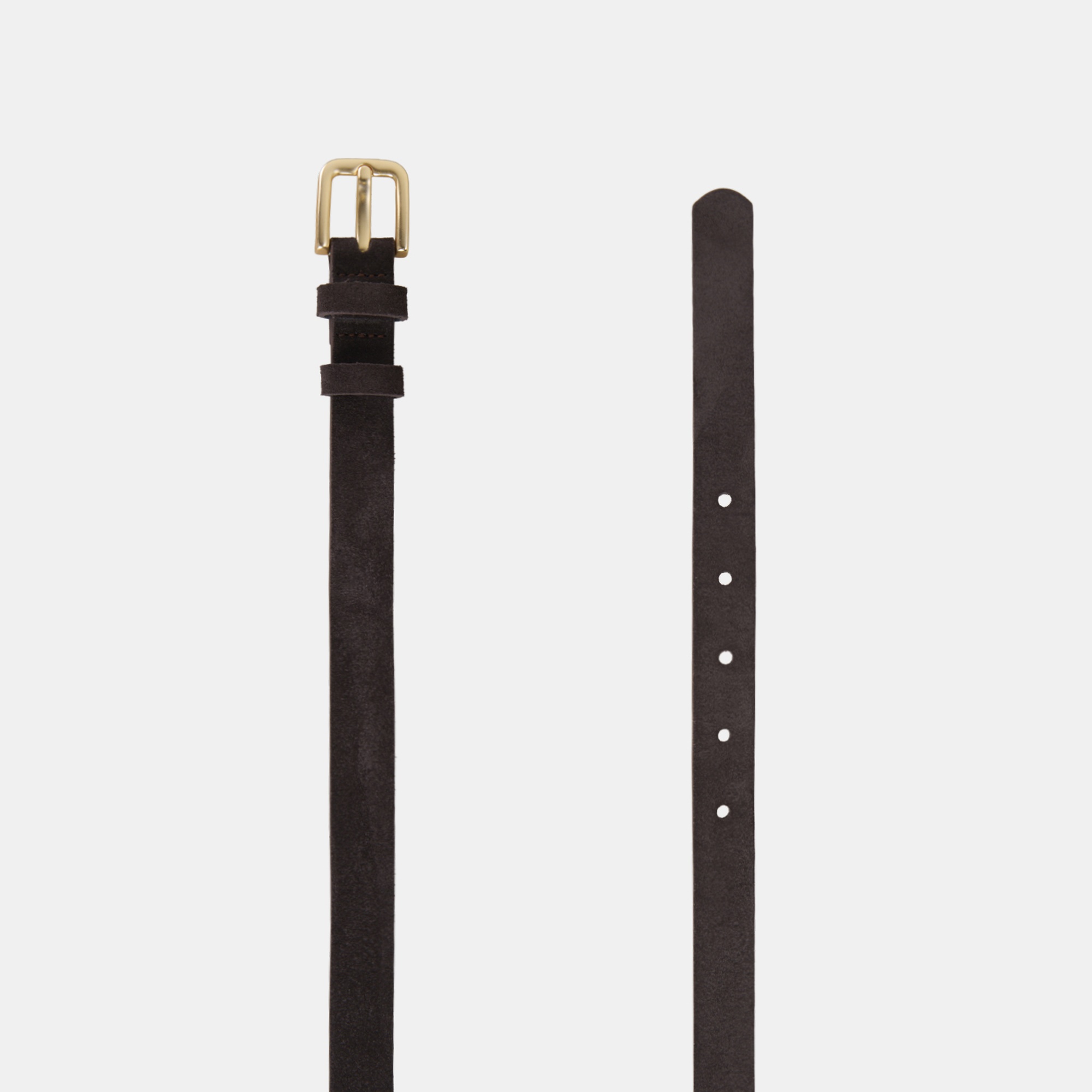 Kadın Kahve Süet Deri Kemer