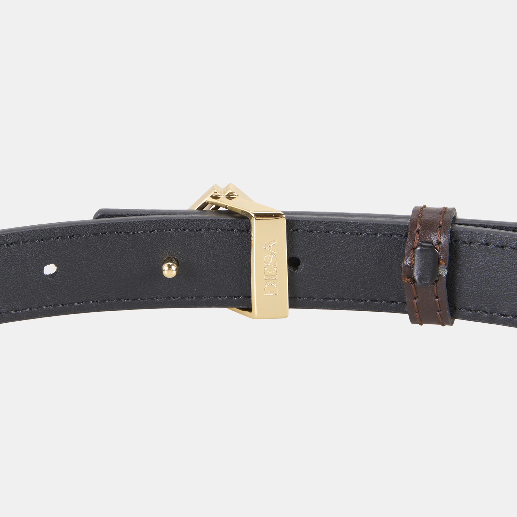 Kadın Siyah / Kahve Çift Taraflı Deri Kemer