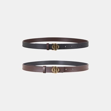  Kadın Siyah / Kahve Çift Taraflı Deri Kemer