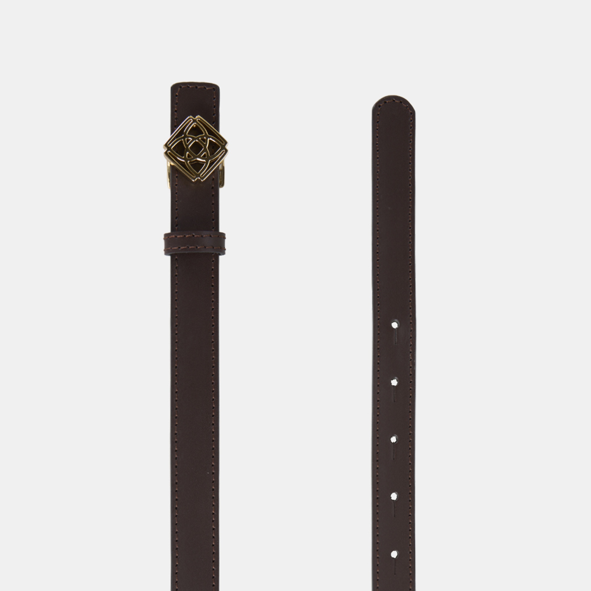 Kadın Siyah / Kahve Çift Taraflı Deri Kemer