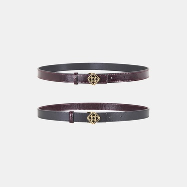  Kadın Siyah / Bordo Çift Taraflı Deri Kemer