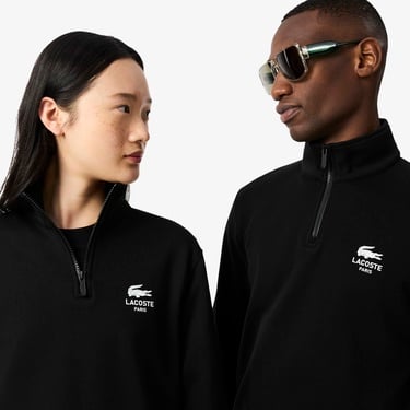  Lacoste High Neck Zip-Up Print Sweatshirt