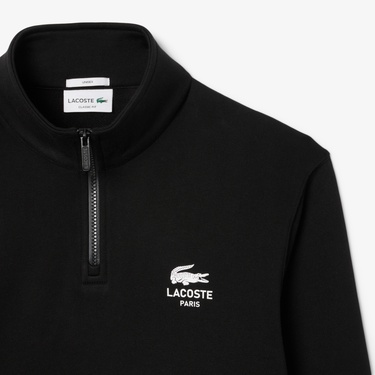  Lacoste High Neck Zip-Up Print Sweatshirt