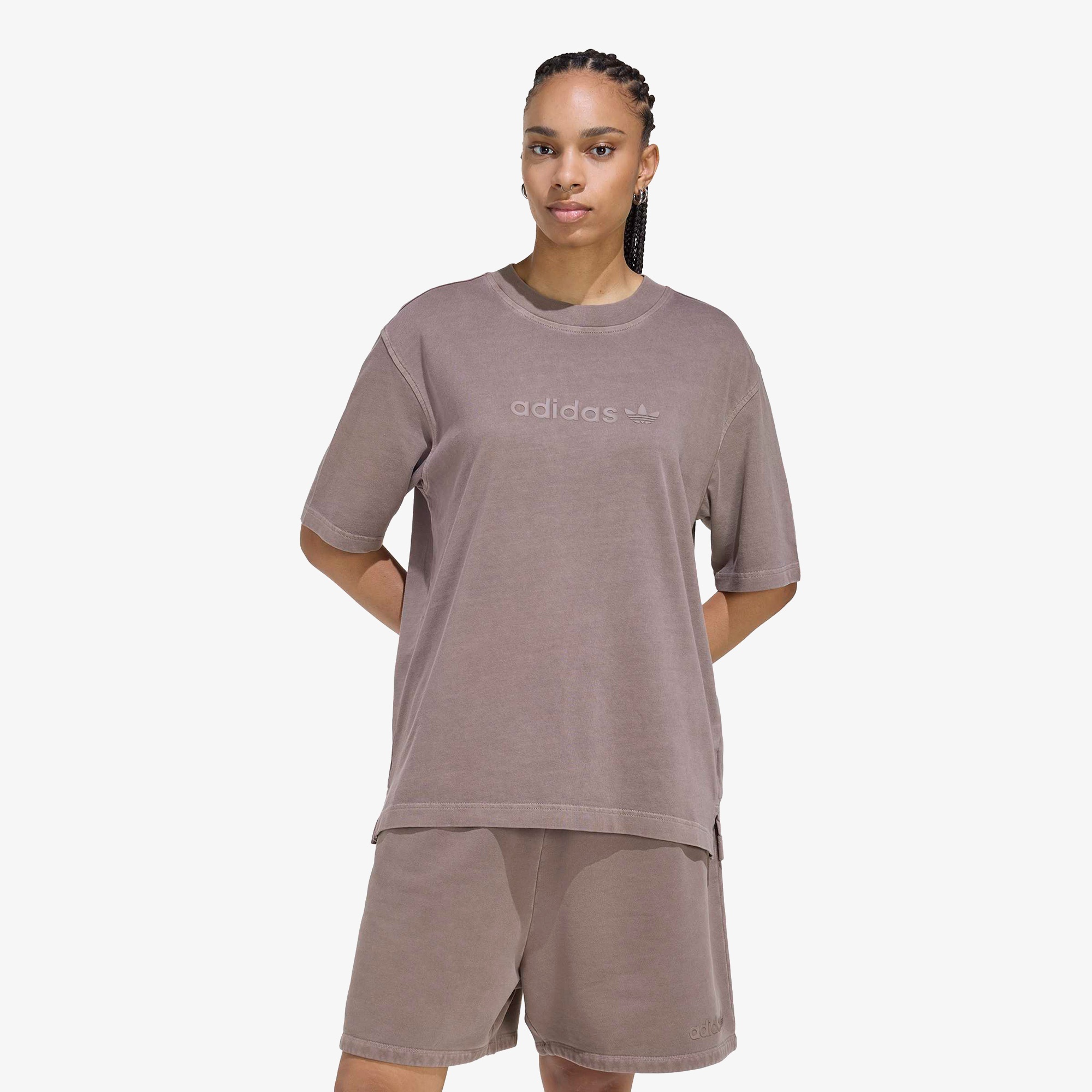 adidas Essential Kadın Kahverengi T-Shirt