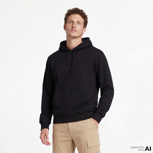  Timberland Silicon Badge Erkek Siyah Sweatshirt
