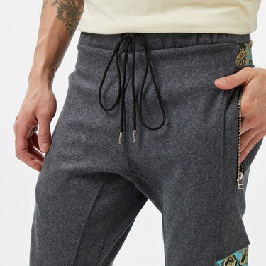  Story Of Angels Soa Blue Paisley Dream Slim  Erkek Gri Pantolon