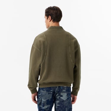  Hugo Boss Zip Neck Erkek Yeşil Sweatshirt