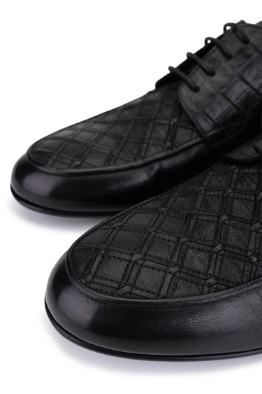  Tamer Tanca Erkek Hakiki Deri Siyah Klasik Ayakkabı