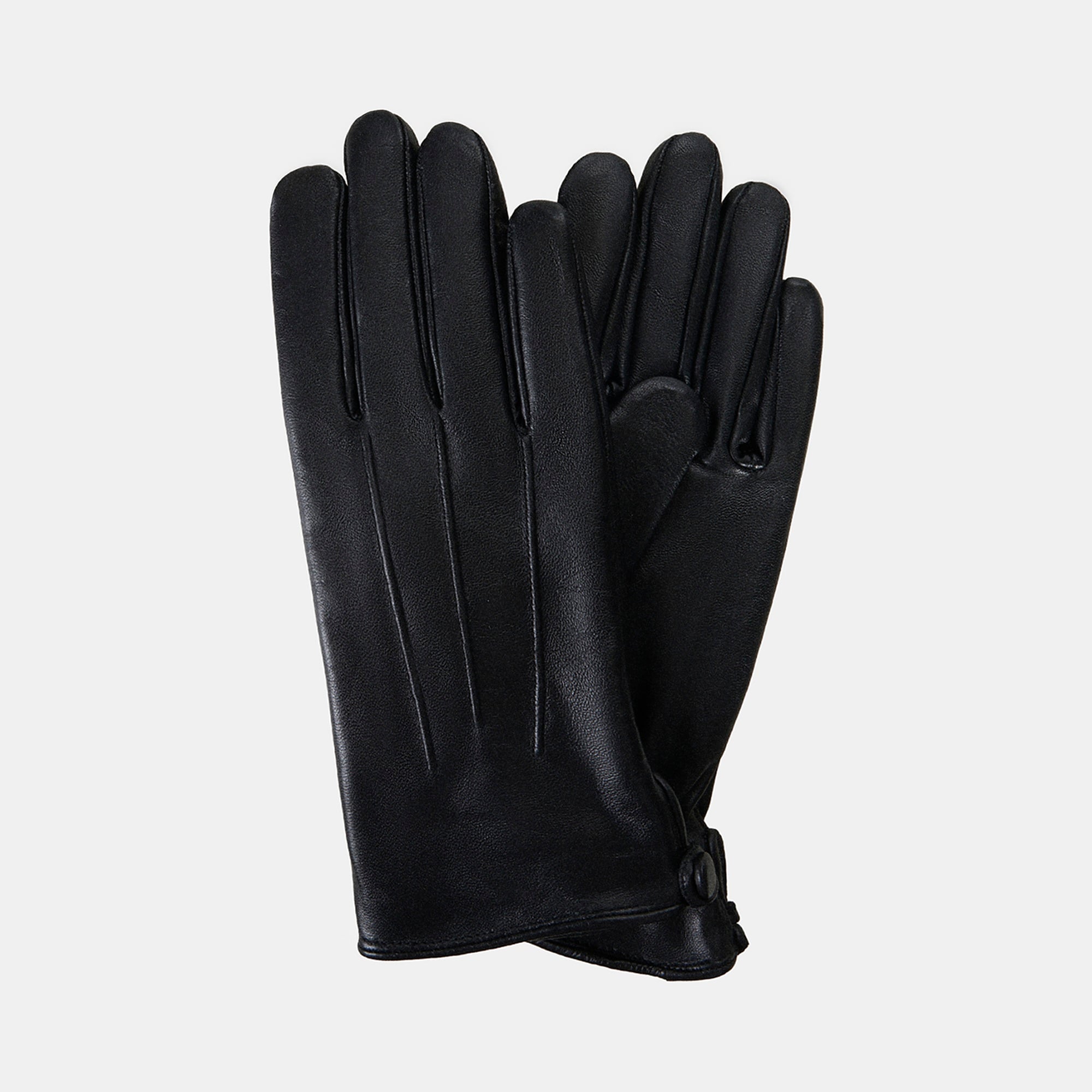 Siyah Kadın Deri Eldiven