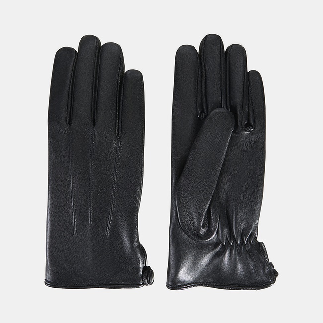  Siyah Kadın Deri Eldiven