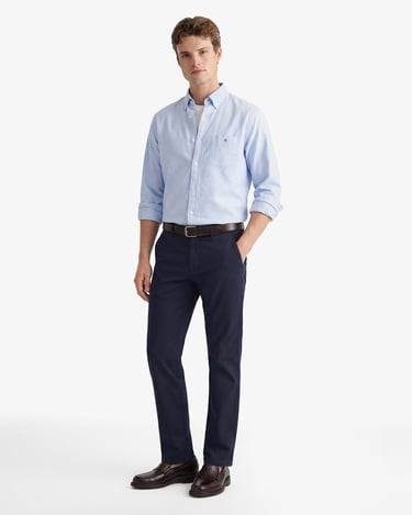  GANT Erkek Lacivert Slim Fit Casual Herringbone Pantolon