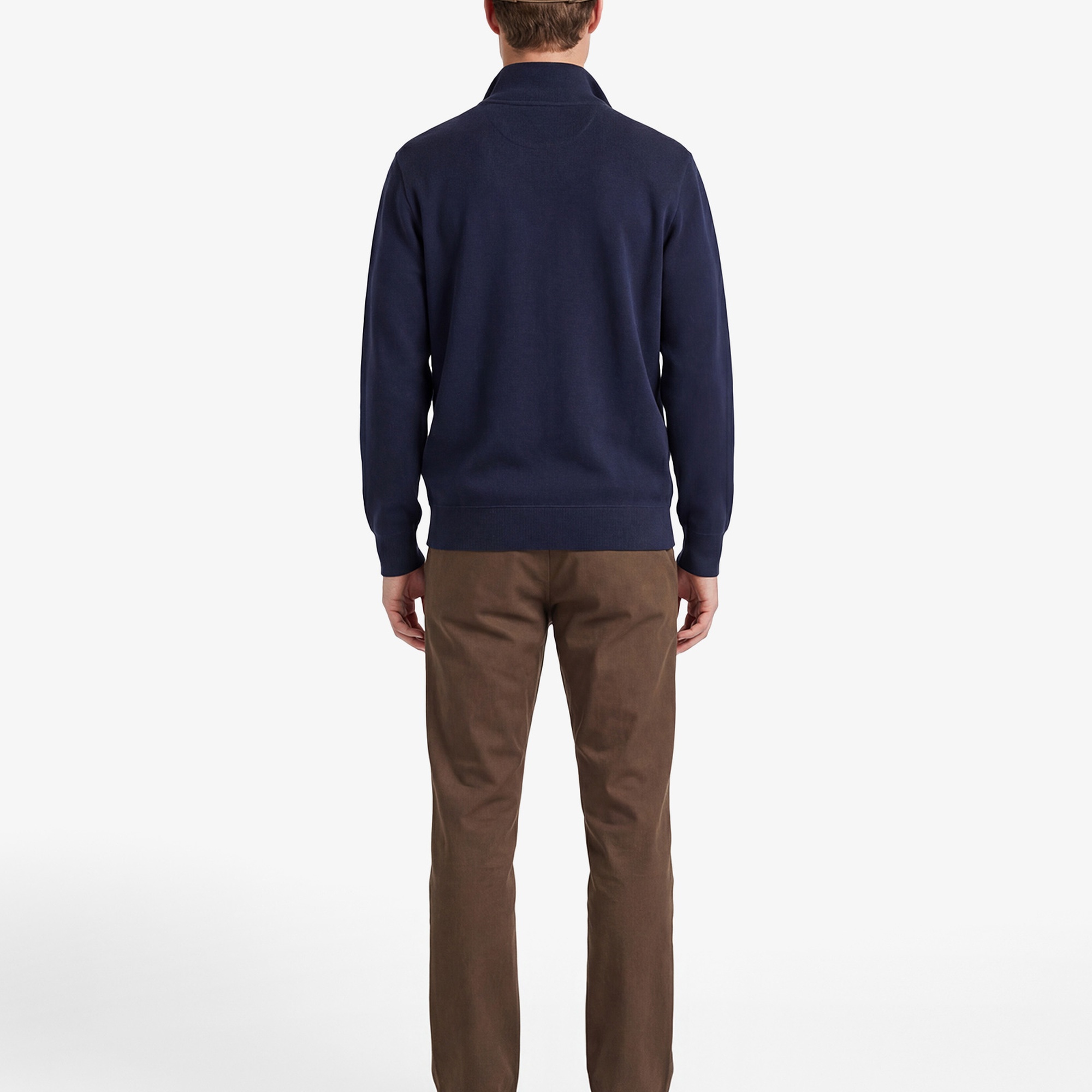GANT Erkek Kahverengi Slim Fit Casual Herringbone Pantolon