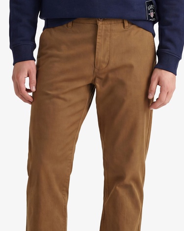  GANT Erkek Kahverengi Regular Fit Chino Pantolon