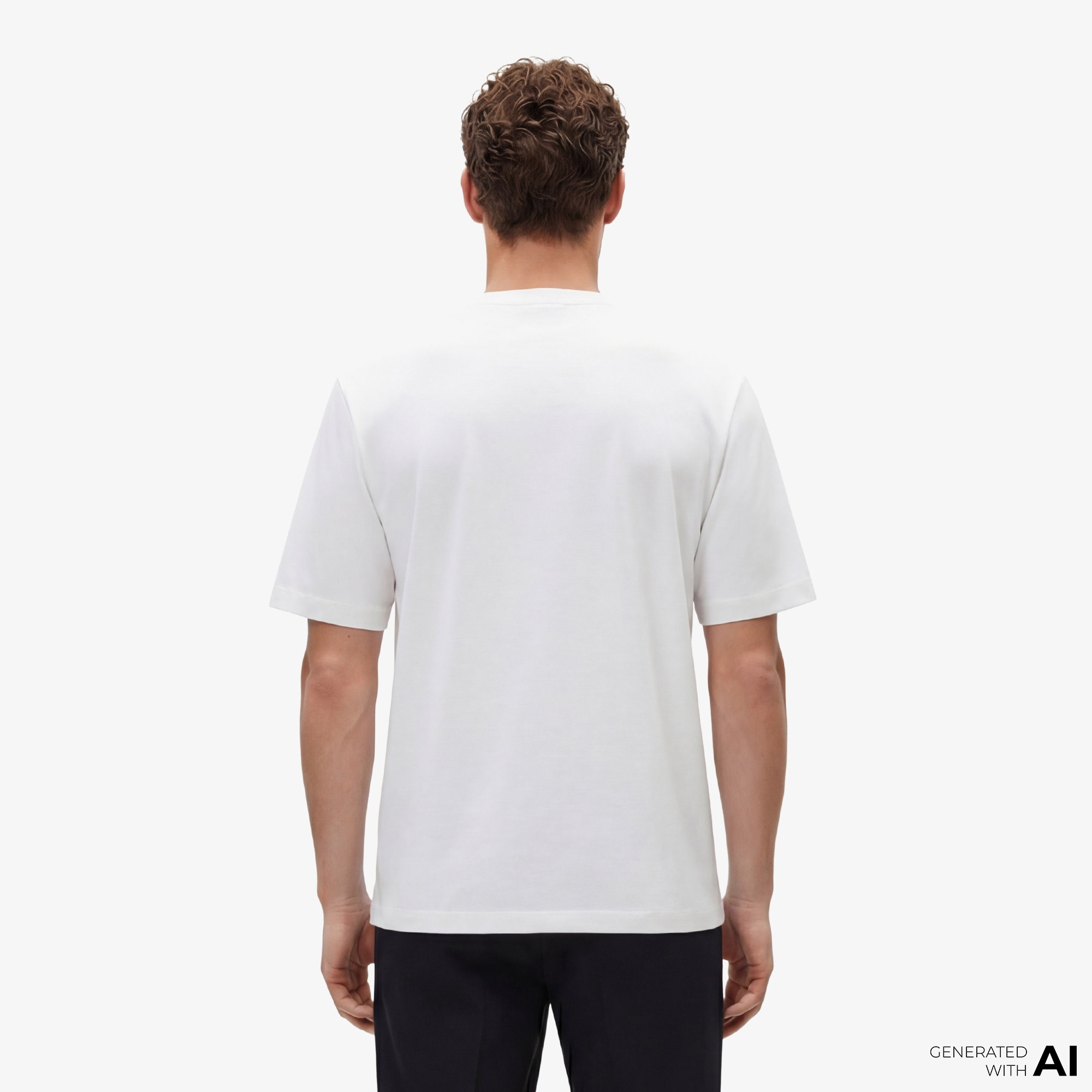 Calvin Klein Relaxed Standard Logo Crewnk Erkek Beyaz T-Shirt