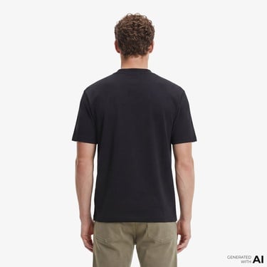  Calvin Klein Relaxed Standard Logo Crewnk Erkek Siyah T-Shirt