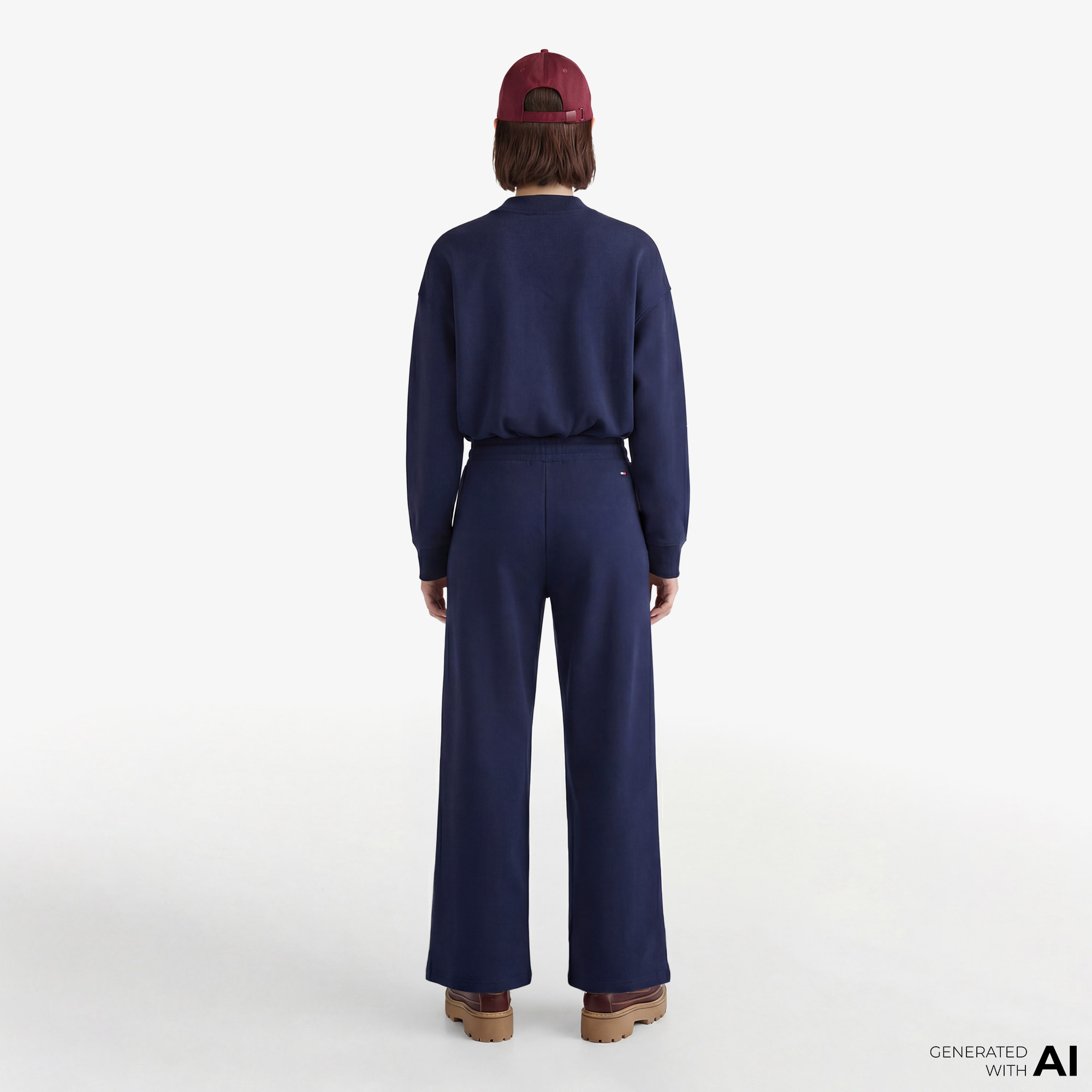 Tommy Hilfiger Gold Btn Script Kadın Lacivert Eşofman Altı