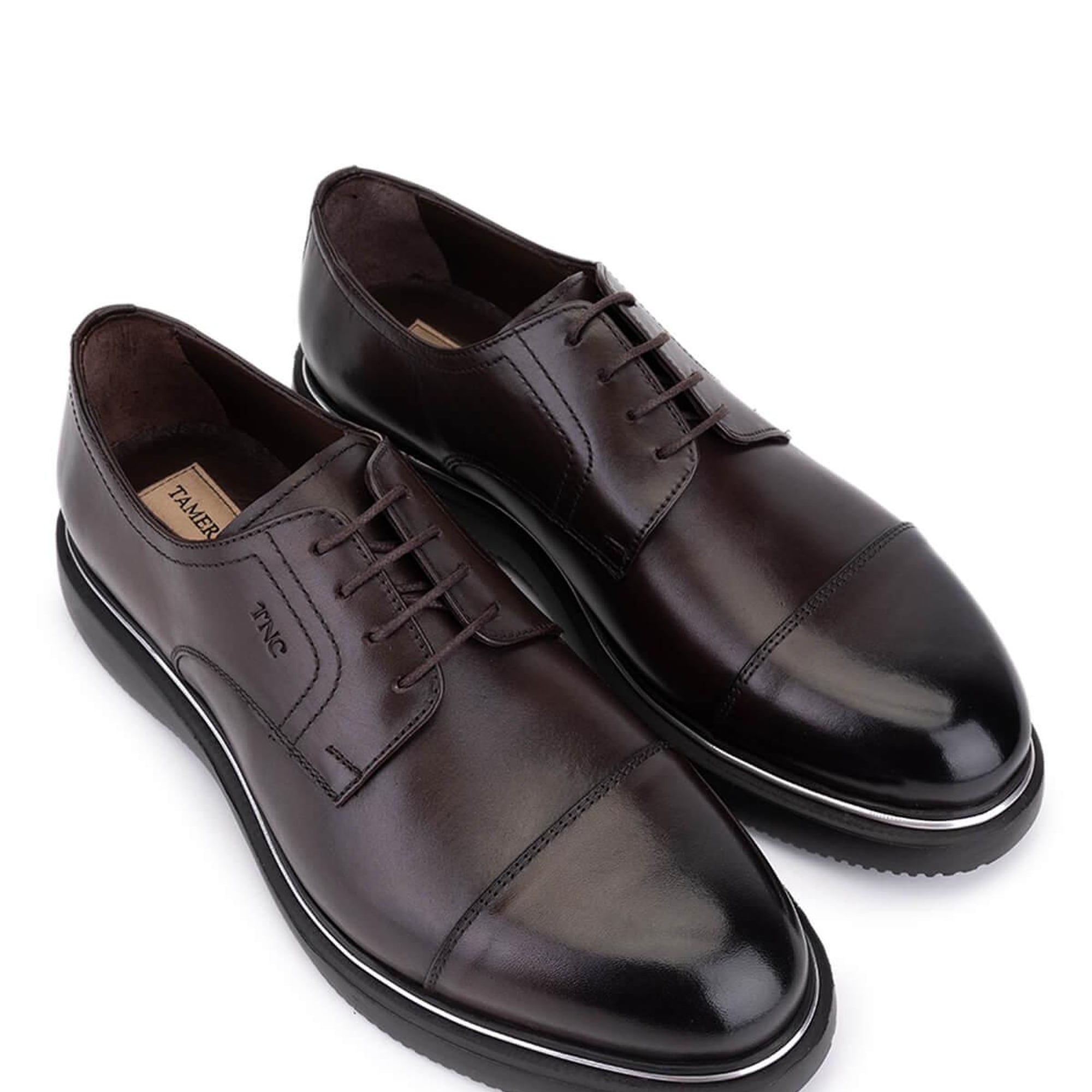Tamer Tanca Erkek Hakiki Deri Kahverengi Klasik Ayakkabı