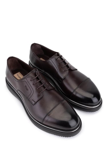  Tamer Tanca Erkek Hakiki Deri Kahverengi Klasik Ayakkabı