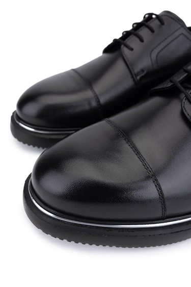  Tamer Tanca Erkek Hakiki Deri Siyah Klasik Ayakkabı