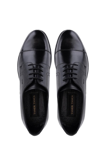  Tamer Tanca Erkek Hakiki Deri Siyah Klasik Ayakkabı