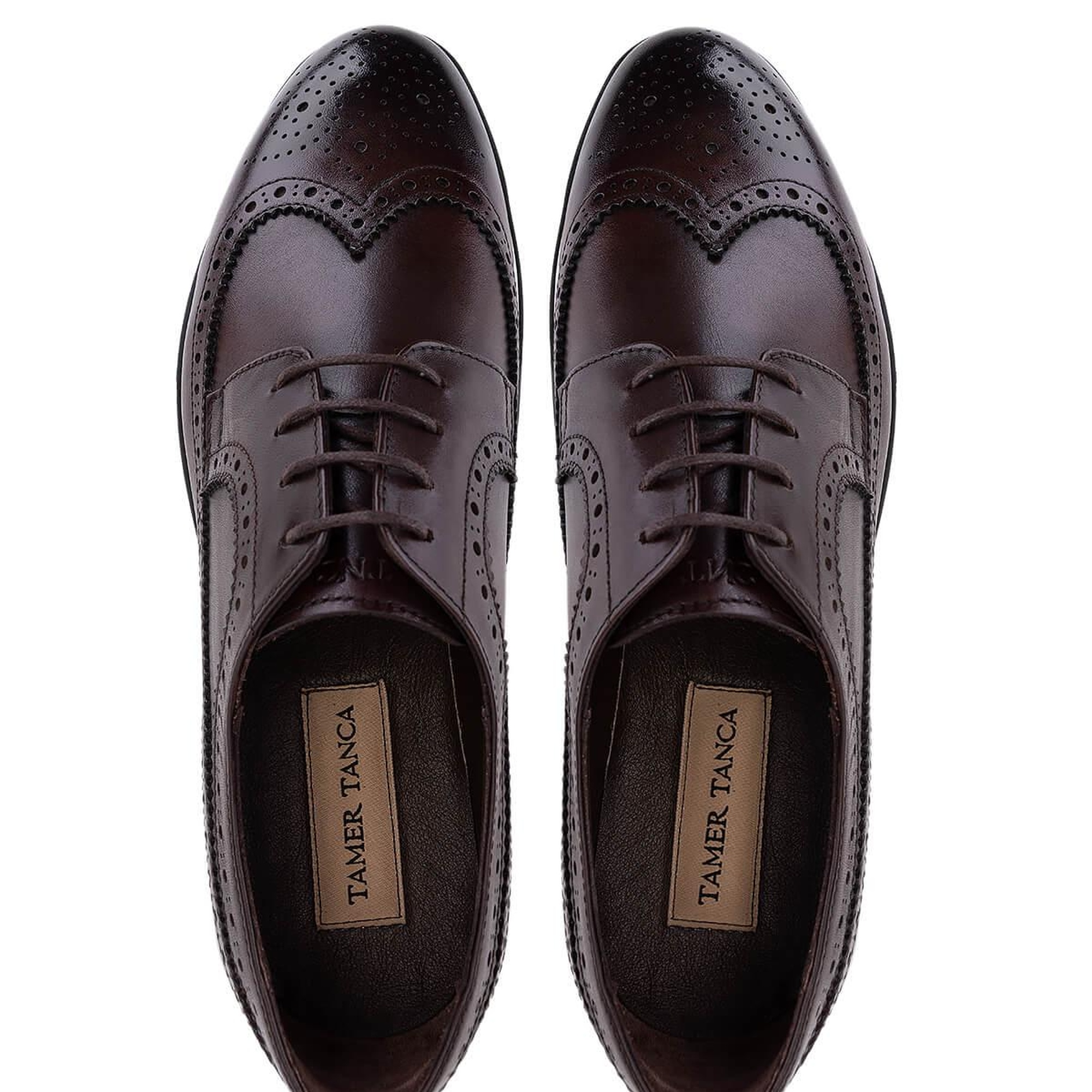 Tamer Tanca Erkek Hakiki Deri Kahverengi Klasik Ayakkabı