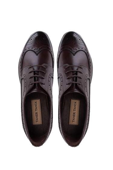  Tamer Tanca Erkek Hakiki Deri Kahverengi Klasik Ayakkabı