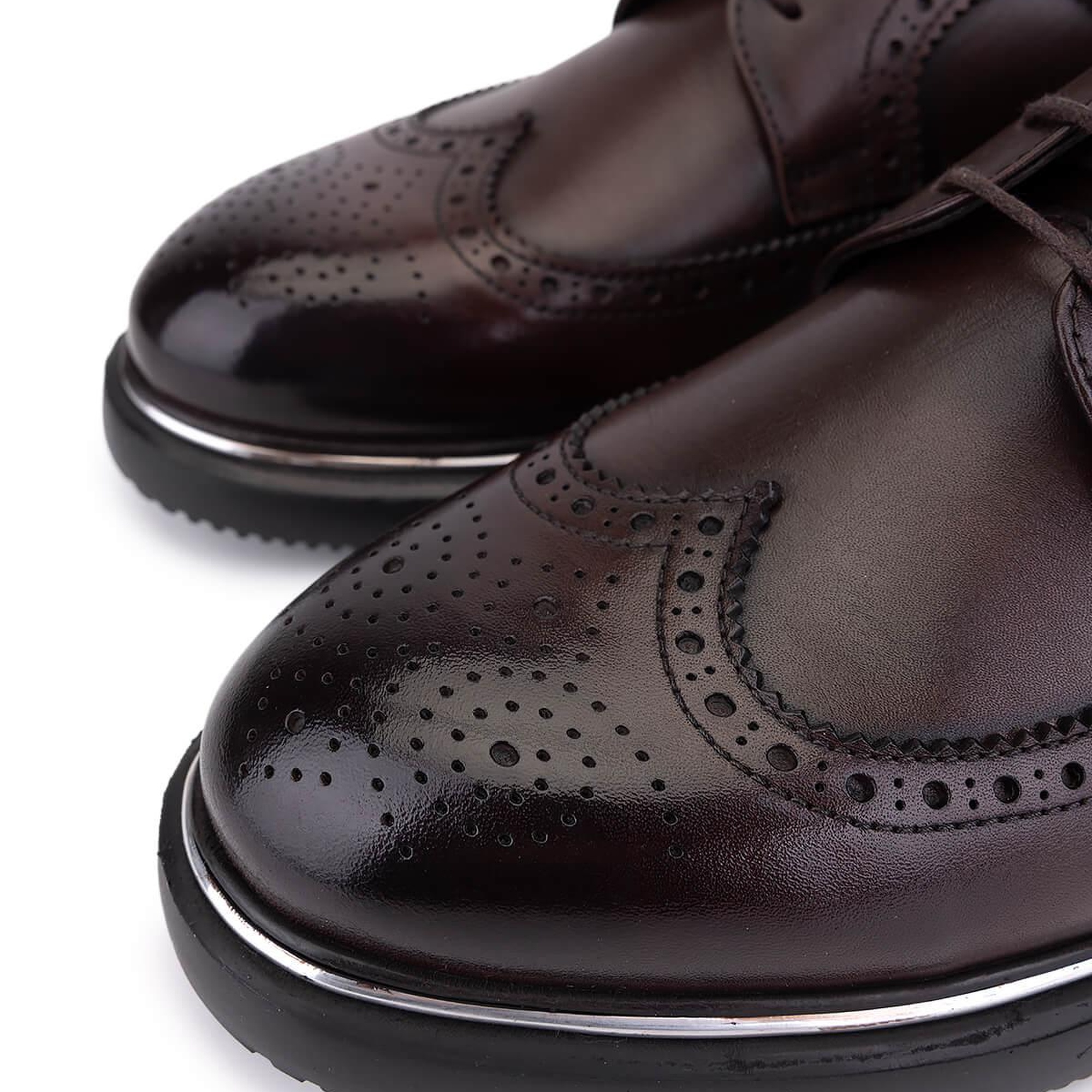 Tamer Tanca Erkek Hakiki Deri Kahverengi Klasik Ayakkabı