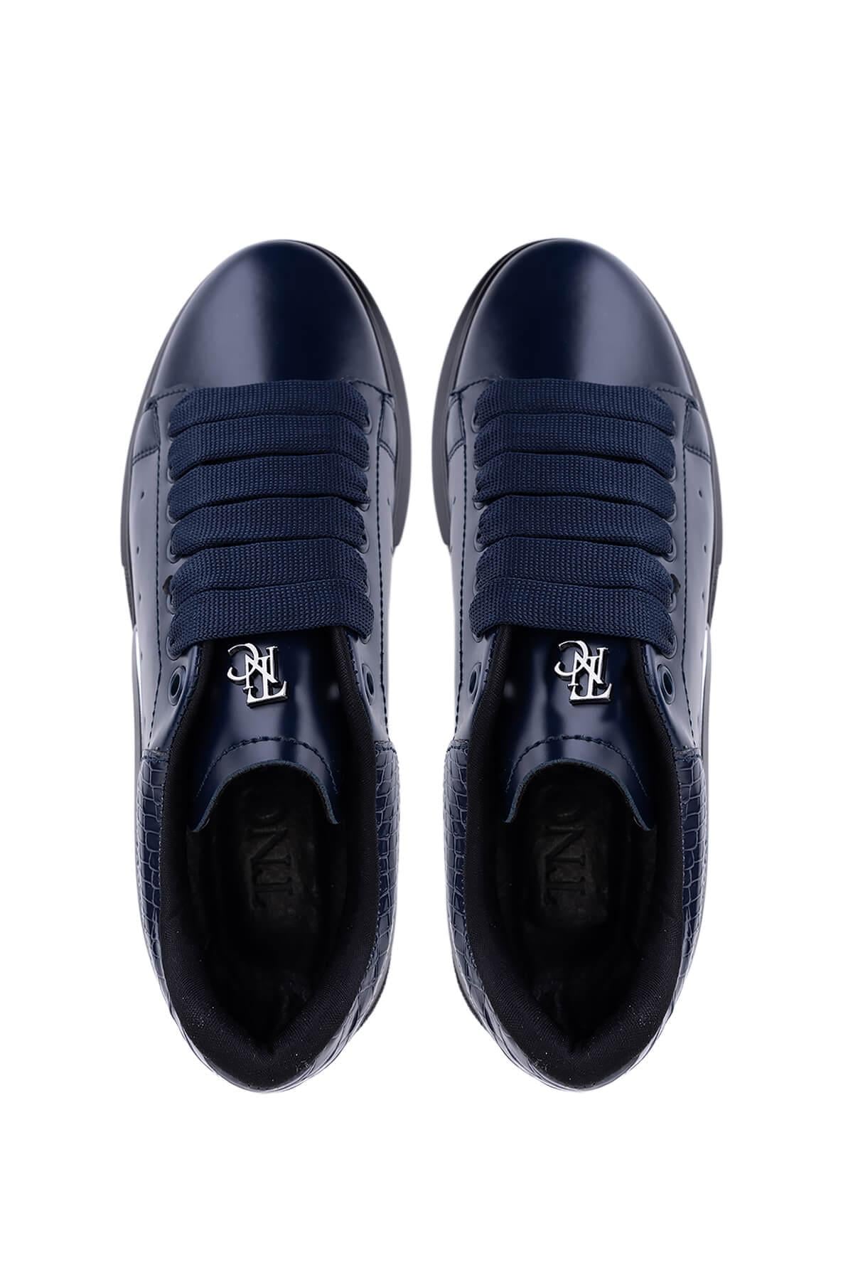 Tamer Tanca Kadın Suni Deri Lacivert Sneakers & Spor Ayakkabı