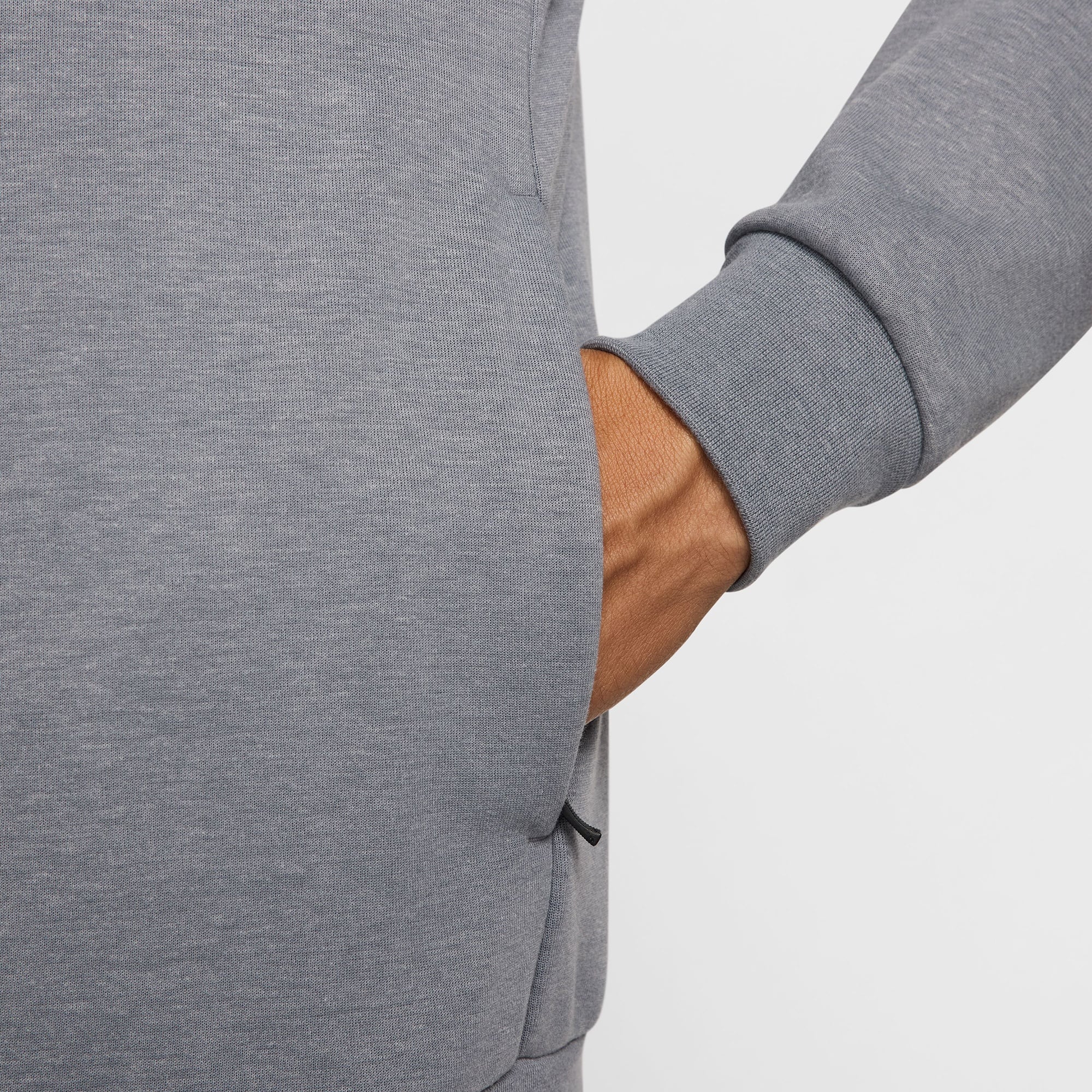 Nike Dri-Fit Primary Fleece Erkek Gri Hoodie