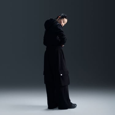  Nike Sportswear Phoenix Fleece Kadın Siyah Kapüşonlu Hoodie