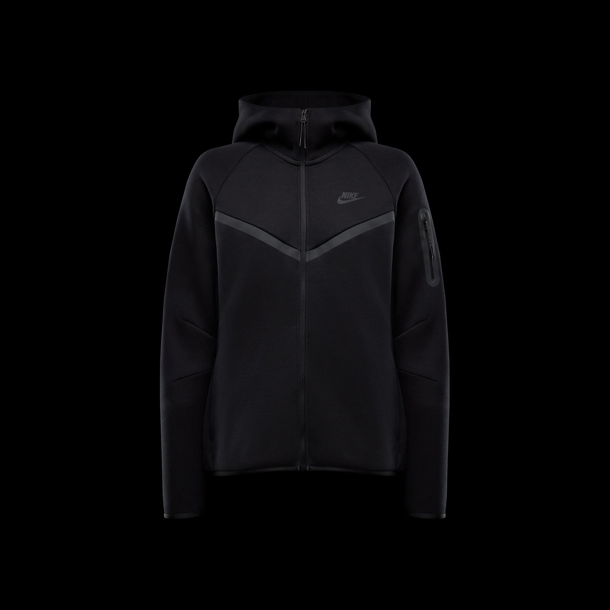 Nike Sportswear Tech Fleece Windrunner Kadın Siyah Eşofman Üstü