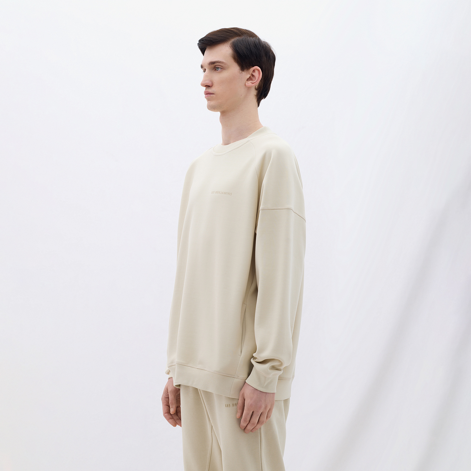 Les Benjamins Classics Erkek Krem Sweatshirt