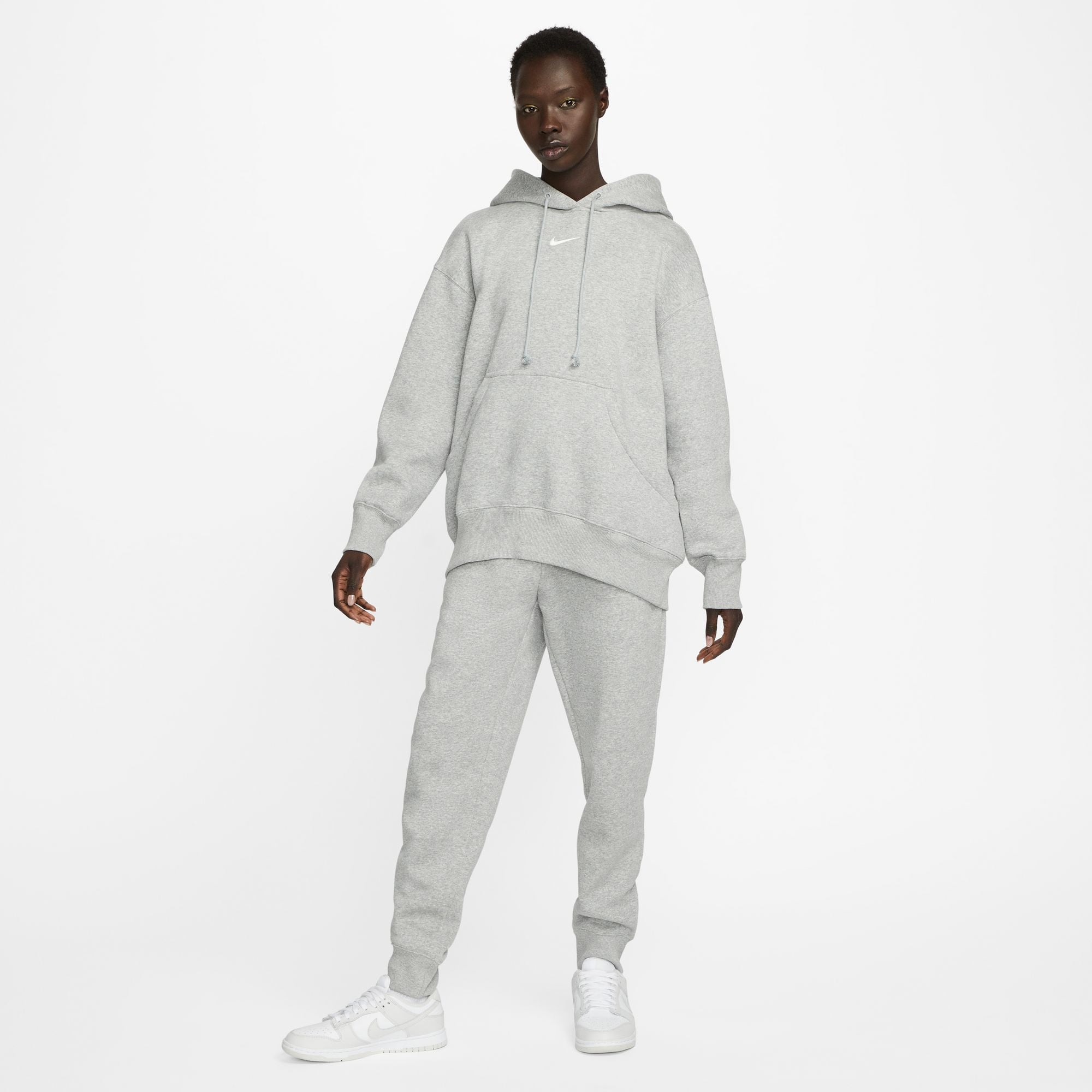 Nike Sportswear Phoenix Fleece Kadın Gri  Hoodie