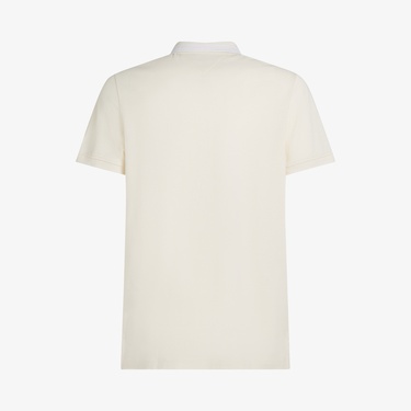  Tommy Hilfiger Mercerised Pique Erkek Krem Polo Yaka T-Shirt