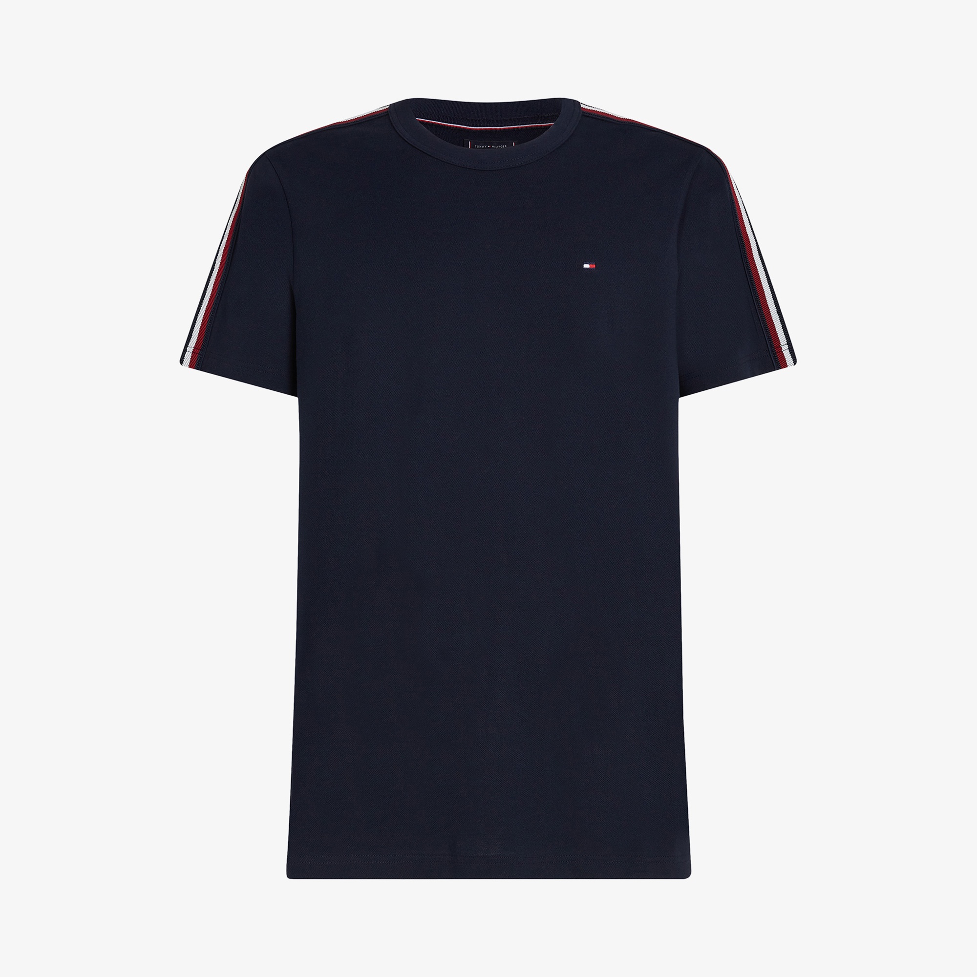 Tommy Hilfiger Global Stripe Tape Erkek Lacivert T-Shirt
