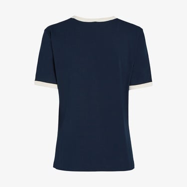  Tommy Hilfiger Reg Monotype Stripe Kadın Lacivert T-Shirt