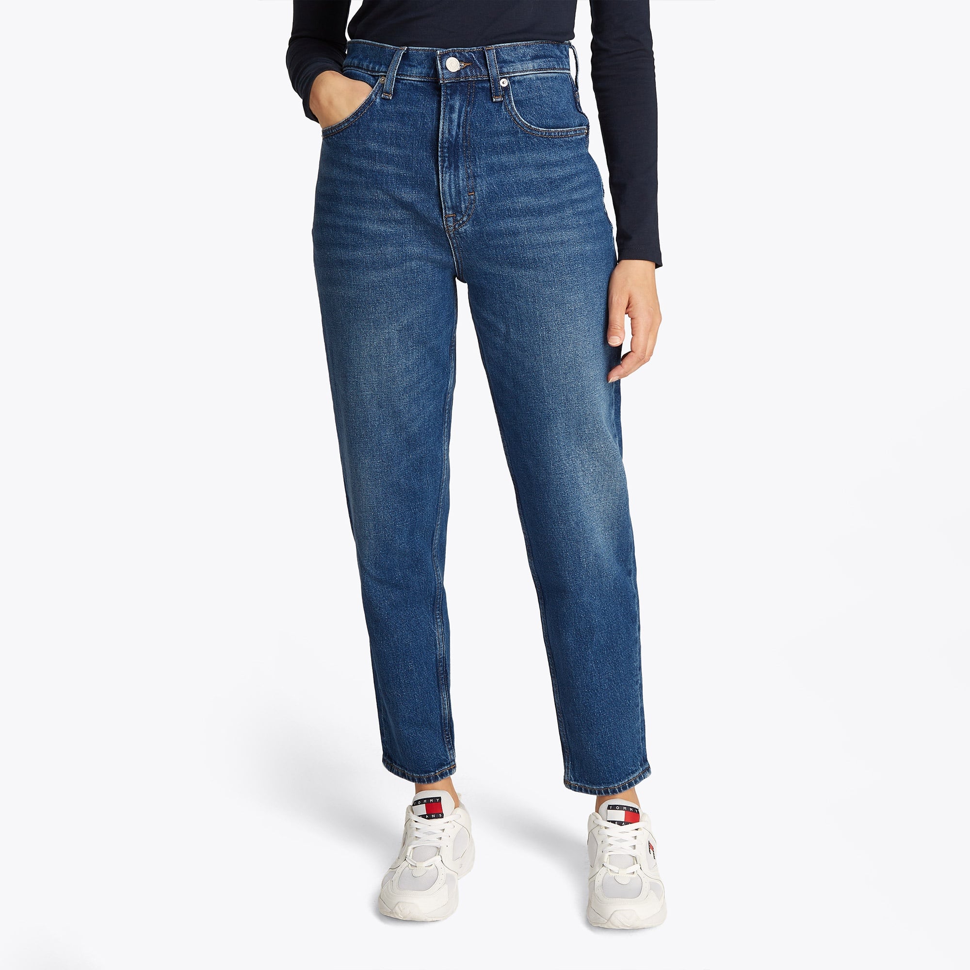 Tommy Jeans Mom Kadın Mavi Jean Pantolon