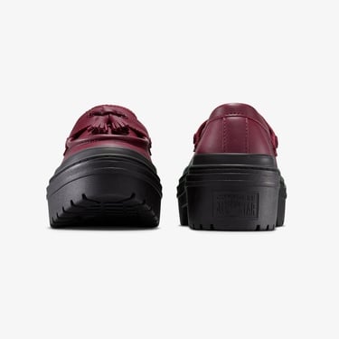  Converse Chuck Taylor All Star Lugged Heel Kadın Bordo Deri Platform Loafer Ayakkabı