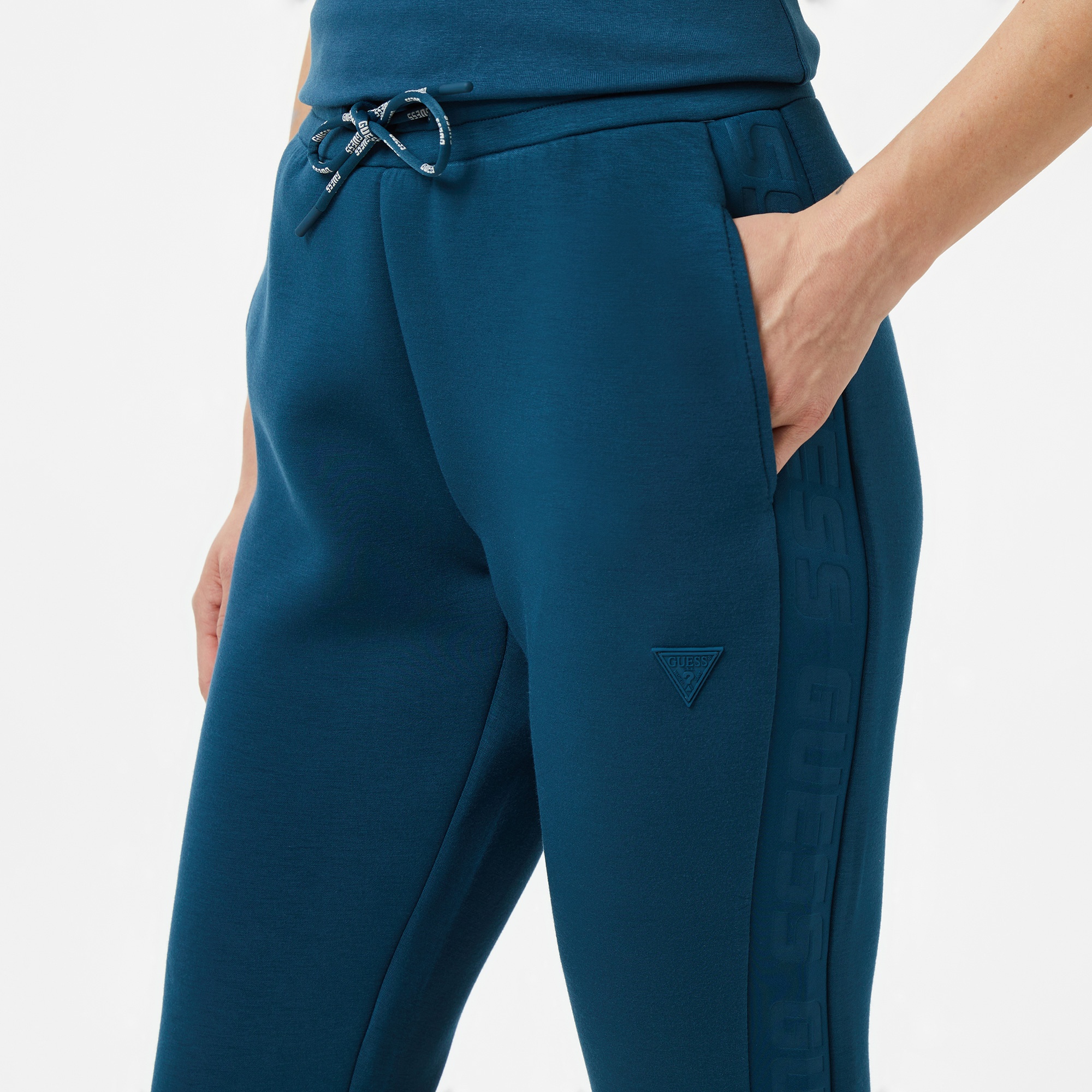 Guess Allie Scuba Jogger Kadın Mavi Eşofman Altı