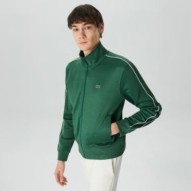 Lacoste Erkek Regular Fit Fermuarlı Koyu Yeşil Sweatshirt
